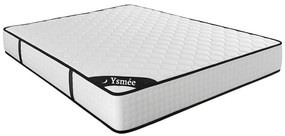 Zestaw 180 x 200 cm: stelaż skrzyniowy w jasnym naturalnym kolorze + materac z 7-strefowymi sprężynami kieszeniowymi i pianką memory o grubości 22 cm – LUREAN od YSMÉE