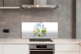 Szkło do Kuchni na Ścianę Plasterki Jabłka w Wodzie