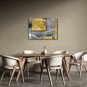 Obraz - Złote kwadraty N⁰2 (70x50 cm)