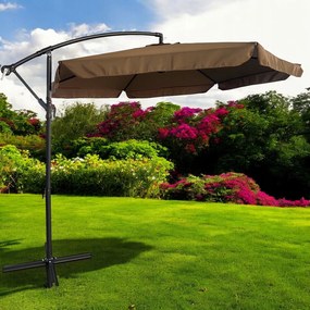 Składany parasol ogrodowy Floriva YN7011-BR, brązowy