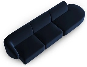 Niebieska aksamitna sofa lewostronna 311 cm Paolo – Milo Casa