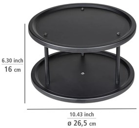 Czarny organizer na przyprawy Wenko Lazy Susan