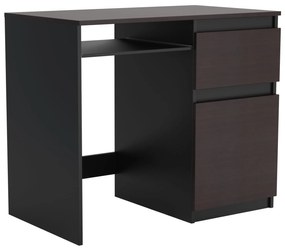 Biurko komputerowe młodzieżowe szkolne 90 cm REMI1 Czarny/Wenge