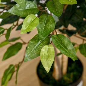 HOMCOM sztuczne rośliny w doniczce 150 cm FICUS sztuczne drzewo doniczka plastikowa