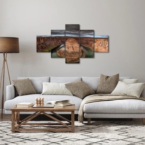 Obraz jeziora na klifie (125x70 cm)