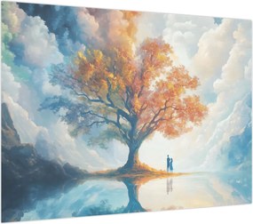 Obraz – Drzewo życia i miłości (70x50 cm)