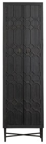 Czarna szafa z drewna z recyklingu 60x210 cm Bequest – BePureHome