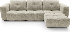 Masseno Narożnik ARTE z funkcją spania i pojemnikiem na pościel Narozniki L, Rozkładana sofa - Kremowy, BELLO 05
