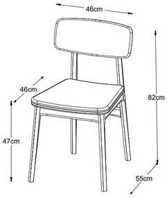 Krzesło w naturalnym kolorze Livo – Unique Furniture