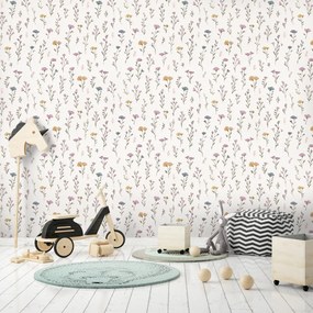 Fototapeta - Delikatny kwiatowy wzór (196x136 cm)
