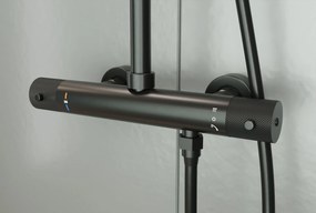 Zestaw prysznicowy 4011 PRO Black z termostatemW zestawie słuchawka prysznicowa i deszczownica