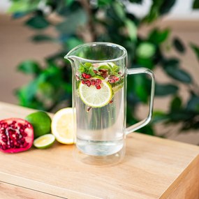4Home Szklany dzbanek termiczny Double Hot&Cool, 1 l