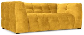 Żółta aksamitna sofa Windsor &amp; Co Sofas Vesta, 208 cm