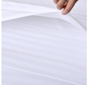PrzytulneMieszkanie.pl PrzytulneMieszkanie.pl Hotelowa pościel z mikrofibry JASMINE biała - pasek 2 cm Rozmiar pościeli: 70 x 90 cm | 140 x 200 cm