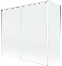 Mexen Rox parawan nawannowy 2-skrzydłowy rozsuwany 170 + 80 x 150 cm, transparent, biały - 8C9-170-080-20-00