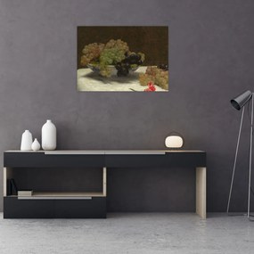 Obraz - Henri Fantin-Latour, Still Life with Grapes and a Carnation, reprodukcje (70x50 cm)
