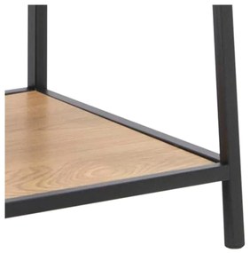 Czarno-naturalny regał w dekorze dębu 77x175 cm Seaford – Actona
