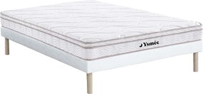 Zestaw stelaż i 3-strefowy materac sprężynowy WOLKENTANZ marki YSMÉE – 140 × 190 cm