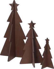 Dekoracja Rustic Trees 3 szt. brown