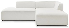 Biały narożnik modułowy z materiału bouclé (prawostronny/w kształcie litery L) Megeve – Bobochic Paris