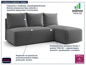 Ciemnoszary narożnik rozkładany z pojemnikiem K3-L09