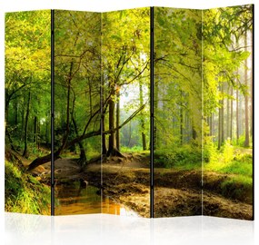 Parawan akustyczny Pejzaże 225x172 cm 5-częściowy żółty ARTGEIST B