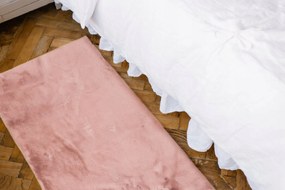 Dywanik Różowy 80x150 cm Antypoślizgowy miękki Akcent do Sypialni i Salonu