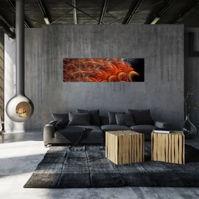 Obraz - Abstrakcyjna imitacja piór (170x50 cm)