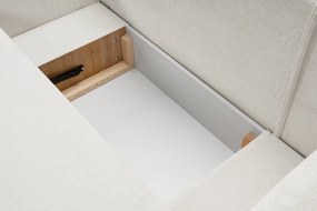 Masseno Narożnik AMICO z funkcją spania i pojemnikiem na pościel Narozniki L, Rozkładana sofa - Biały, ARAGON 01