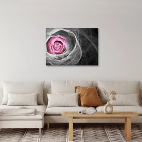 Obraz - Róż abstrakcyjny, fuksja (70x50 cm)