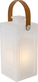 Nowoczesna lampa stołowa biała z efektem płomienia, ładowana, IP44 - Stard
