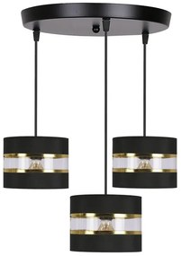 Czarna nowoczesna lampa wisząca - 3X D256 P5-T13
