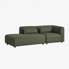 Fogler 2-częściowa Narożna Sofa Modułowa Z Lewym Szezlongiem Chenille Salvia Zieleń - Sklum