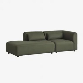 Sofa Modułowy Narożny 2-częściowy Z Lewym Szezlongiem Fogler Tkanina Baranek Boucle Żółty Curri - Sklum