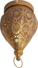 Orientalna lampa sufitowa złota 19 cm - Mowgli