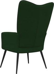 Ciemnozielony welurowy fotel pikowany - Verria