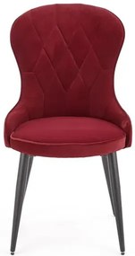 Krzesło tapicerowane K366 VELVET bordowe HALMAR