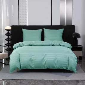 PrzytulneMieszkanie.pl PrzytulneMieszkanie.pl Hotelowa pościel z mikrofibry JASMINE miętowa - pasek 2 cm, hotelowa kieszeń Rozmiar pościeli: 2 szt 70 x 90 cm | 200 x 220 cm
