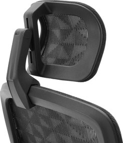 Fotel siatkowy do pracy przy komputerze Herta, zgodny z normą BHP