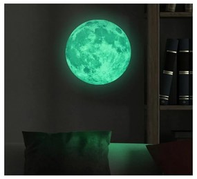 Świecąca naklejka dziecięca Ambiance Real Moon, ⌀ 30 cm