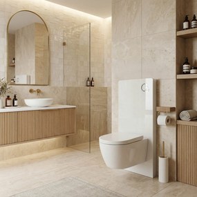 Moduł sanitarny 805 do toalety wiszącej – biały