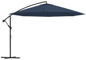 Ciemnoniebieski parasol ogrodowy z aluminiowym słupkiem Gambi 4X