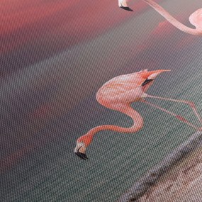 Obraz flamingów (125x70 cm)