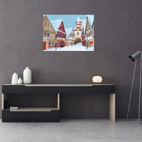 Obraz - Zimowa aleja (70x50 cm)