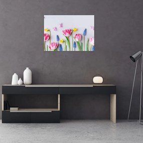 Obraz wiosennych kwiatów (70x50 cm)
