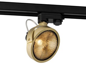 Nowoczesny 3-fazowy reflektor szynowy złoty - Master 111 Honey Nowoczesny Oswietlenie wewnetrzne