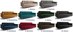 Ciemnoszara sofa rozkładana Licaro 3X