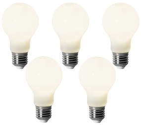 Zestaw 5 E27 dimbare LED lamp A60 opaal 7W 806 lm 4000K