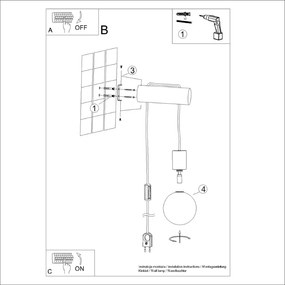 Kinkiet w naturalnym kolorze Arcadia – Nice Lamps