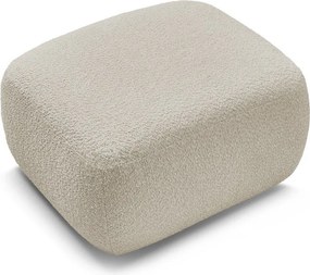 Beżowy podnóżek z materiału bouclé Montaigne – Bobochic Paris